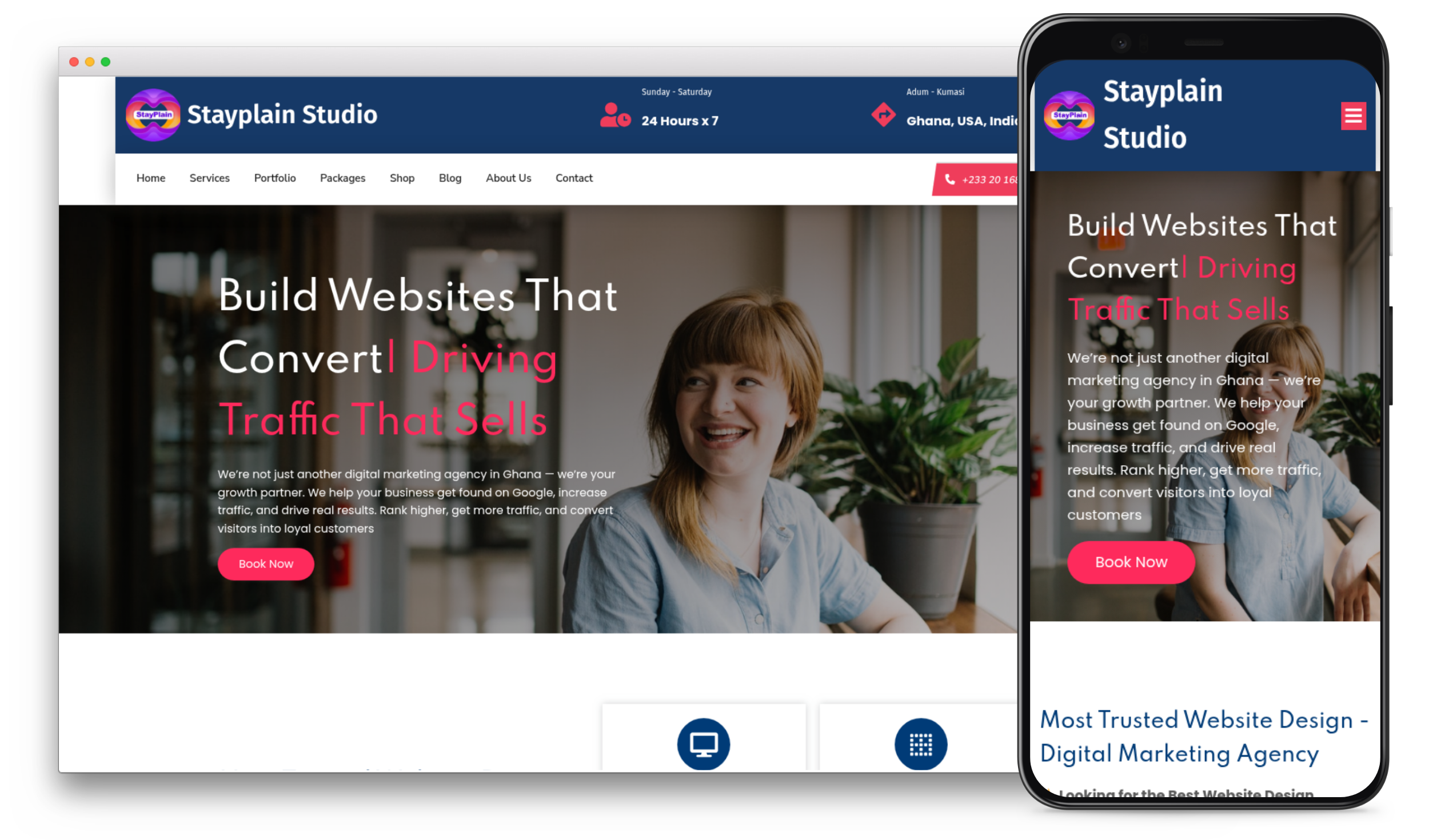 Stayplain mockups