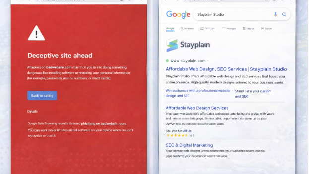 Website security vs trusted services comparison