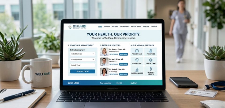 clinic hospital website services