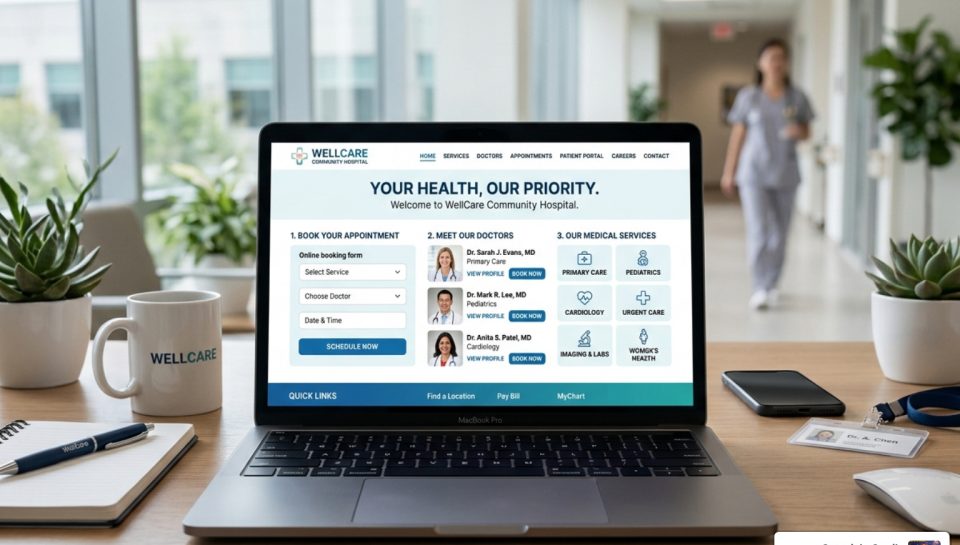 clinic hospital website services