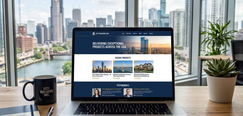 construction portfolio website design