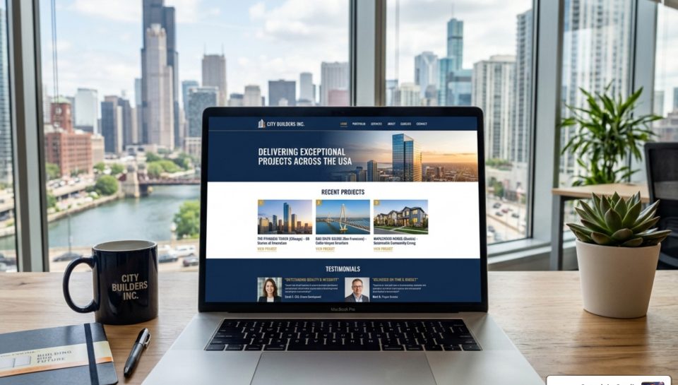 construction portfolio website design