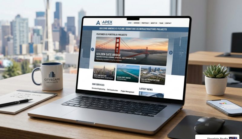 engineering construction website design