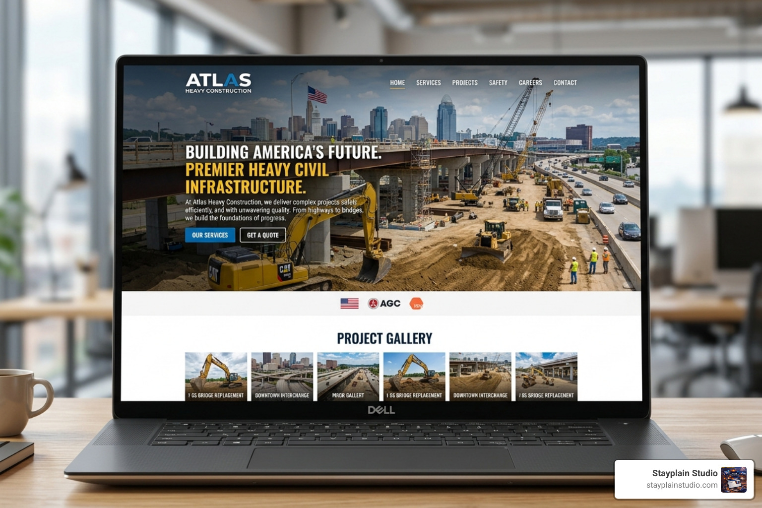 heavy construction company website