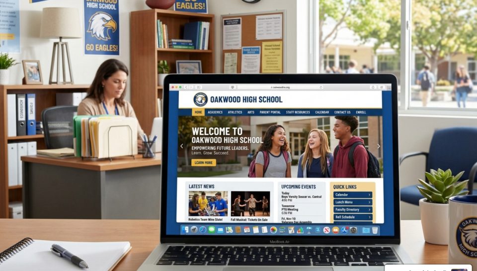 high school website design