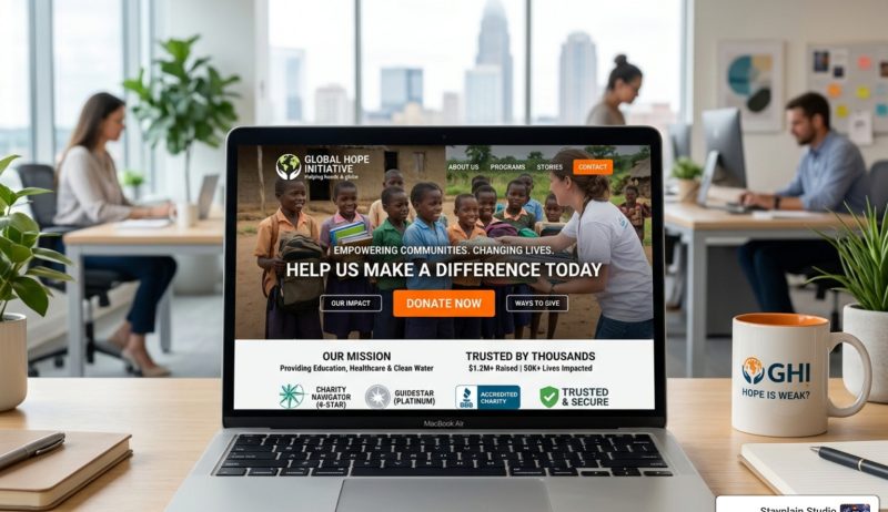 ngo donation website design
