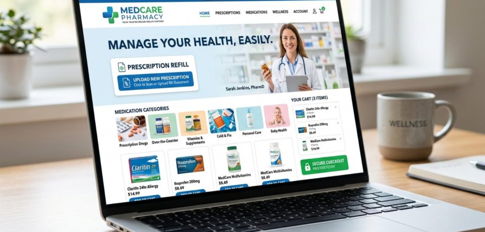 pharmacy e-commerce website design