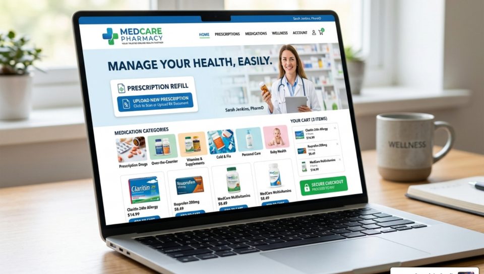 pharmacy e-commerce website design